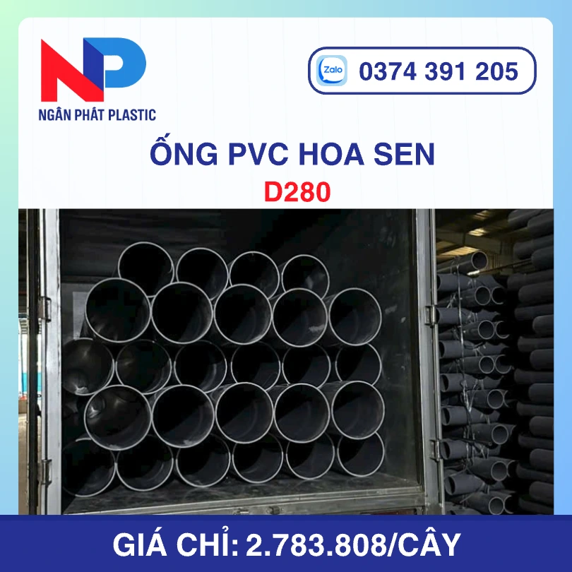 Ống Nhựa PVC D280 Hoa Sen